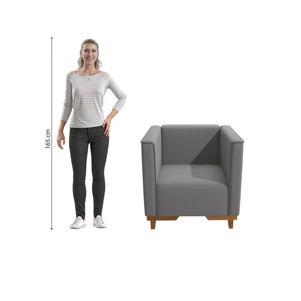 Poltrona Ravena Kappesberg Veludo Titanio - 4