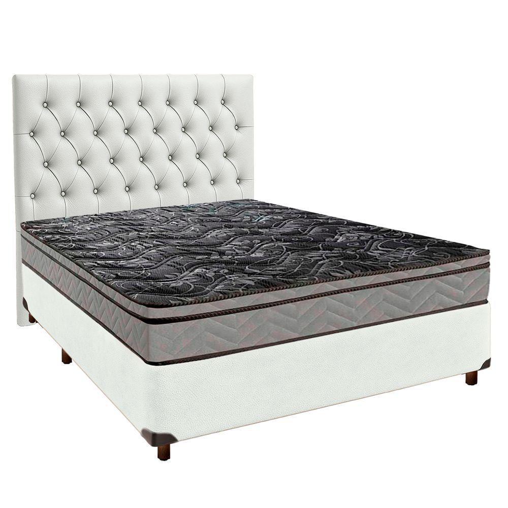 Kit Cabeceira + Cama Box + Colchão Casal D28 Conforto Paropas - 1