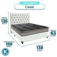 Kit Cabeceira + Cama Box + Colchão Casal D28 Conforto Paropas - 3