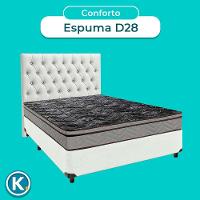Kit Cabeceira + Cama Box + Colchão Casal D28 Conforto Paropas