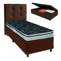 Kit Cama Box Bau + Cabeceira + Colchão Solteiro D28 - Conforto - Paropas - 1