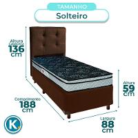 Kit Cama Box Bau + Cabeceira + Colchão Solteiro D28 - Conforto - Paropas - 3