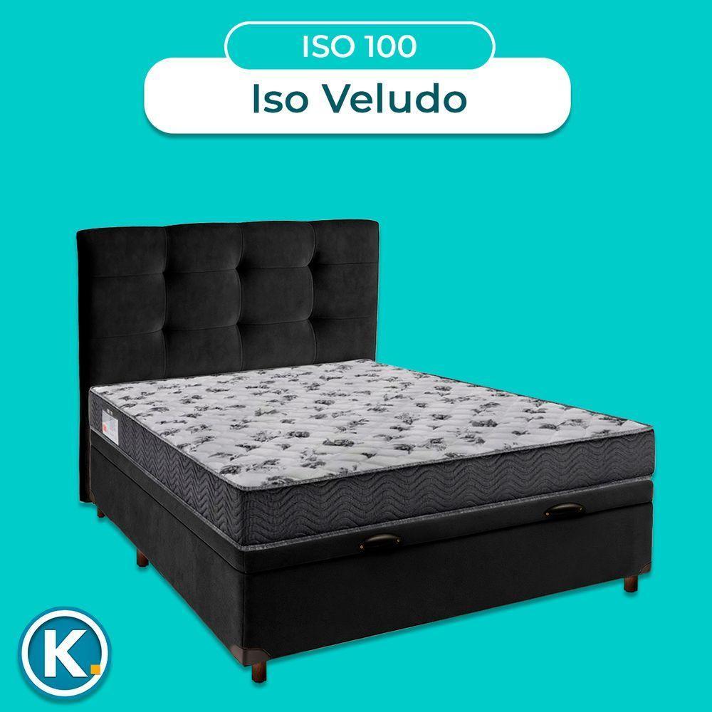 Kit Cama Box Bau + Cabeceira + Colchão Casal D33 - Iso100 - Ortobom - 4