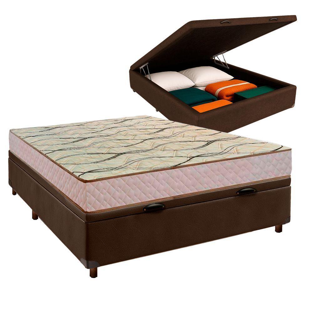 Conjunto Cama Box Bau Blindado Casal + Colchão D33 Maxsono Paropas - 1