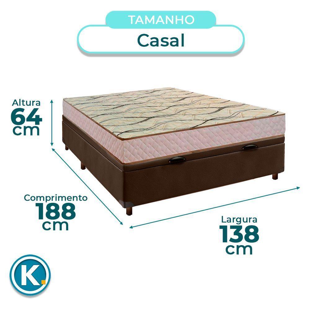 Conjunto Cama Box Bau Blindado Casal + Colchão D33 Maxsono Paropas - 3