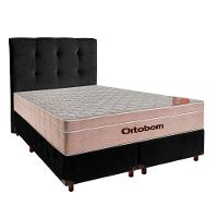 Kit Cama Box + Cabeceira + Colchão Queen Molas Ensacadas - Airtech - Ortobom - 1