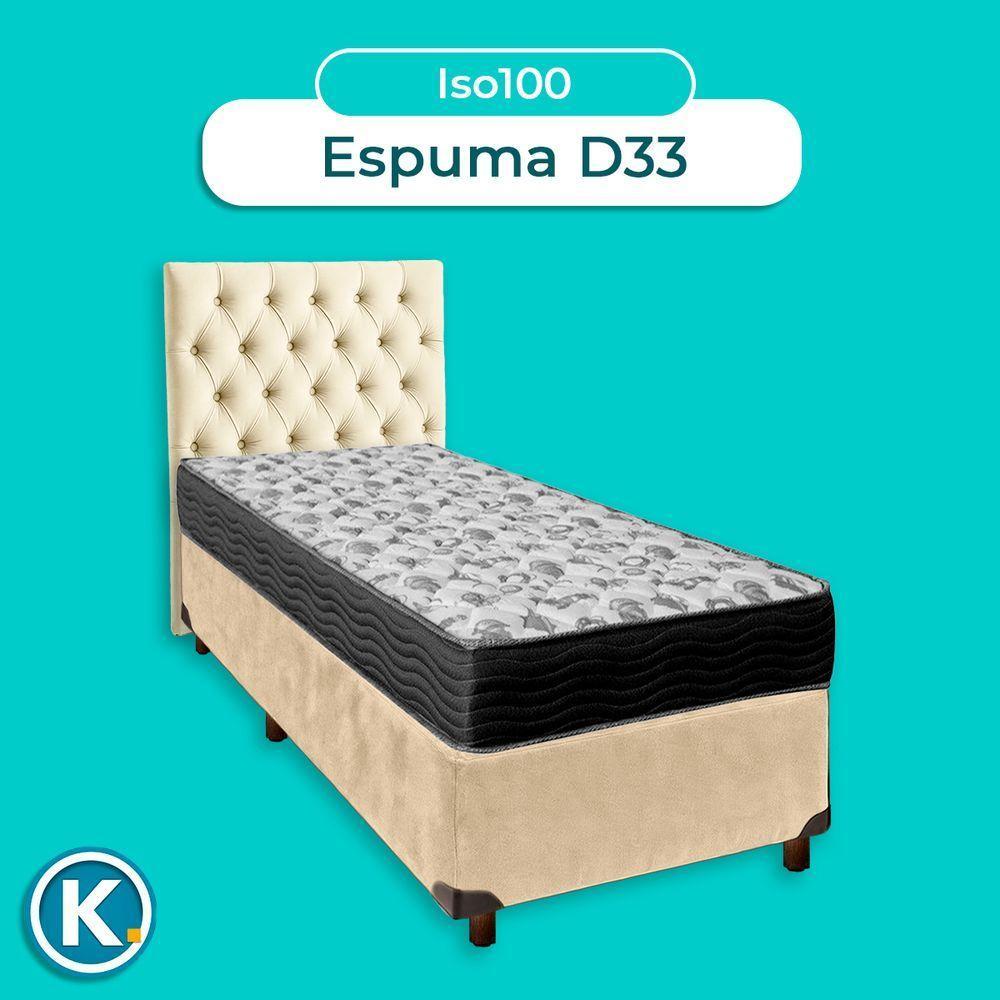 Kit Cama Box + Cabeceira + Colchão Solteiro D33 - Iso100 - Ortobom - 4