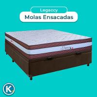 Conjunto Cama Box Bau Blindado Casal + Colchão Molas Ensacadas Legaccy Paropas - 5