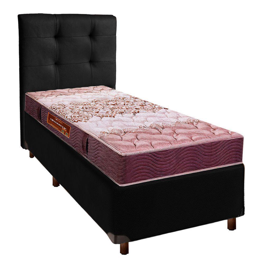 Kit Cabeceira + Cama Box + Colchão Solteiro D26 Ortophedic Sankonfort - 1