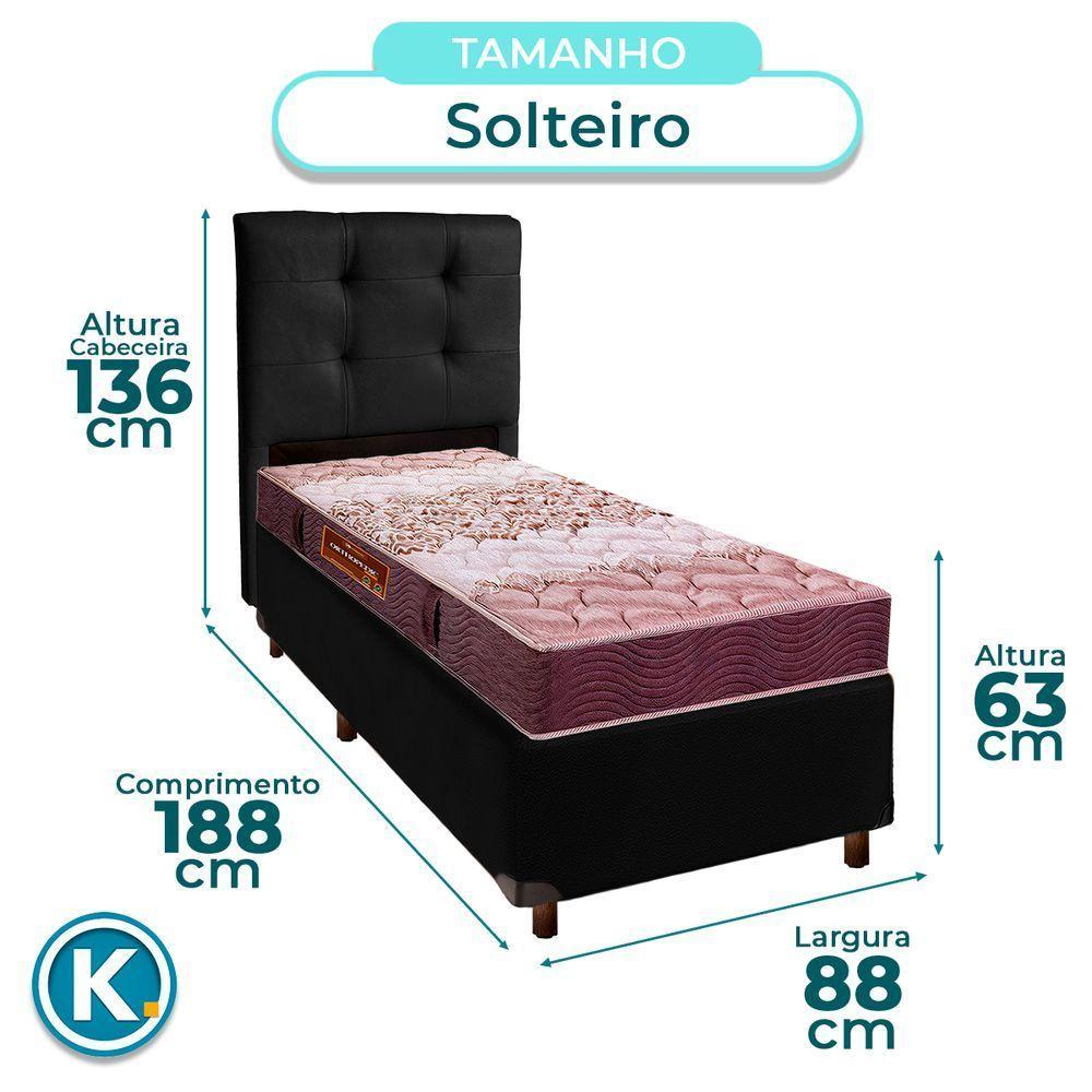 Kit Cabeceira + Cama Box + Colchão Solteiro D26 Ortophedic Sankonfort - 3