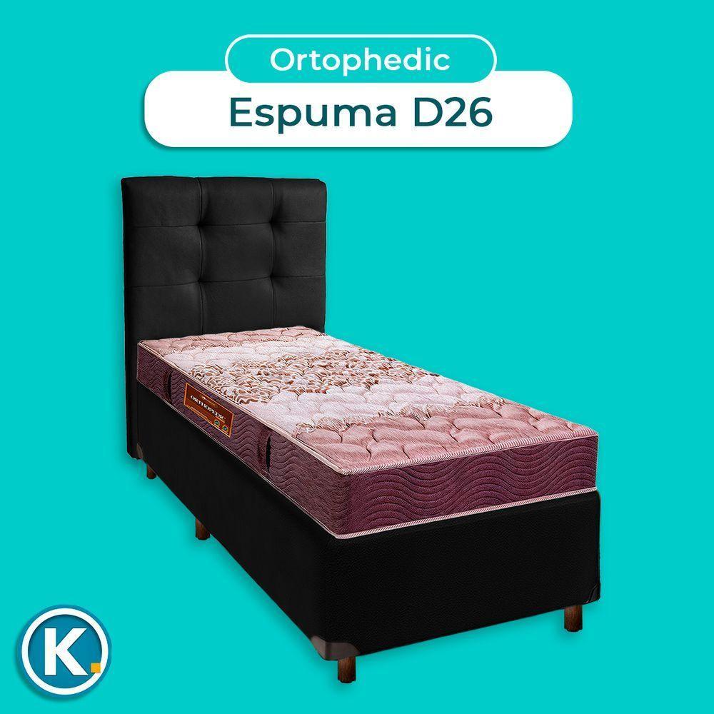 Kit Cabeceira + Cama Box + Colchão Solteiro D26 Ortophedic Sankonfort - 4