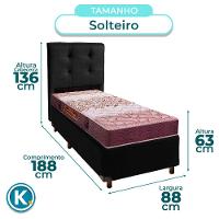Kit Cabeceira + Cama Box + Colchão Solteiro D26 Ortophedic Sankonfort - 3