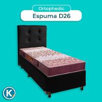 Kit Cabeceira + Cama Box + Colchão Solteiro D26 Ortophedic Sankonfort