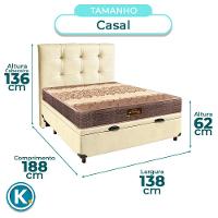 Kit Cama Box Bau + Cabeceira + Colchão Casal D26 - Ortophedic - Sankonfort - 3