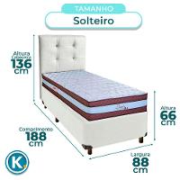 Kit Cama Box + Cabeceira + Colchão Solteiro Molas Ensacadas - Legaccy - Paropas - 3