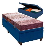 Cama Box Bau Blindado Solteiro + Colchão D26 Ortophedic Sankonfort - 1