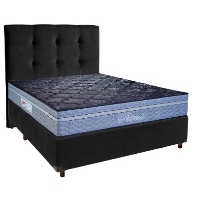 Kit Cama Box + Cabeceira + Colchão Casal Molas Ensacadas - Petrus - Paropas