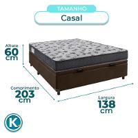 Colchão Casal D33 + Bau Blindado - Iso100 Ortobom - 3