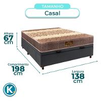 Conjunto Cama Box Bau Blindado Casal + Colchão D26 Ortophedic Sankonfort - 3
