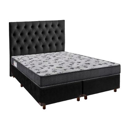 Kit Cama Box + Cabeceira + Colchão Casal D33 - Iso100 - Ortobom