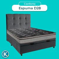 Kit Cama Box Bau + Cabeceira + Colchão Casal D28 - Conforto - Paropas