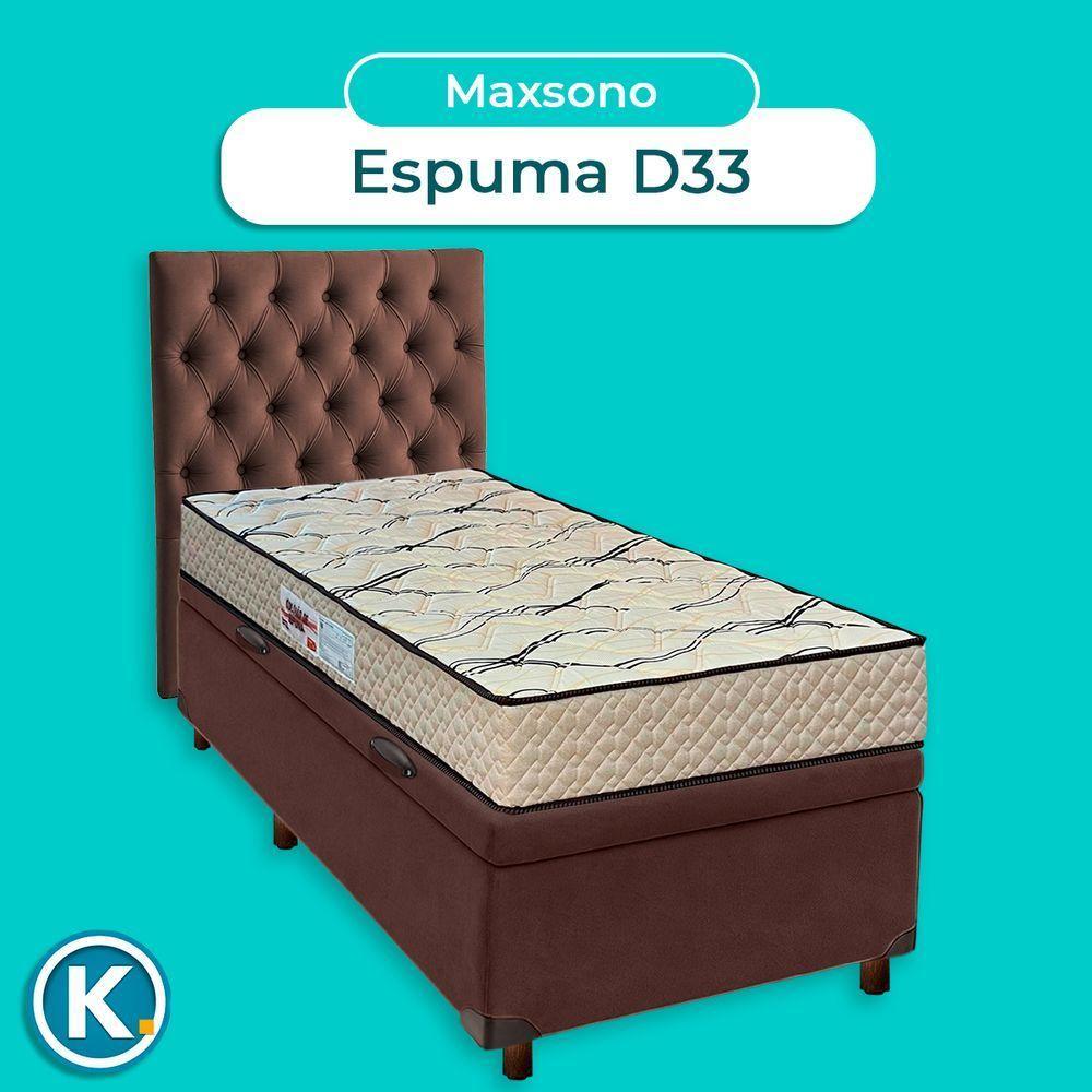 Kit Cama Box Bau + Cabeceira + Colchão Solteiro D33 - Maxsono - Paropas - 4