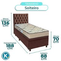 Kit Cama Box Bau + Cabeceira + Colchão Solteiro D33 - Maxsono - Paropas - 3