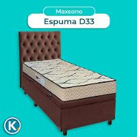 Kit Cama Box Bau + Cabeceira + Colchão Solteiro D33 - Maxsono - Paropas