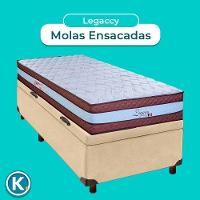 Conjunto Cama Box Bau Blindado Solteiro + Colchão Molas Ensacadas Legaccy Paropas - 3