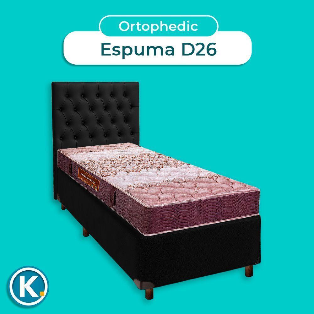 Kit Cama Box + Cabeceira + Colchão Solteiro D26 - Ortophedic - Sankonfort - 2