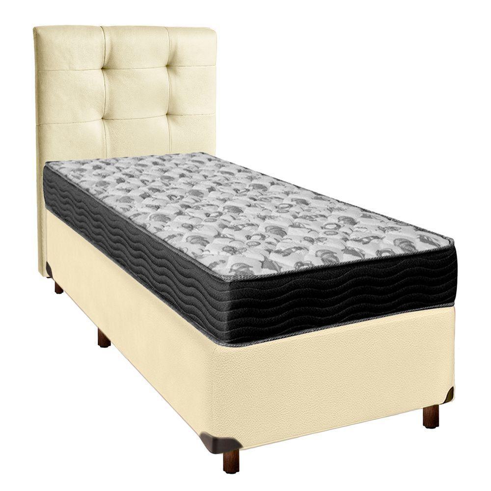 Kit Cabeceira + Cama Box + Colchão Solteiro D33 Iso100 Ortobom - 1