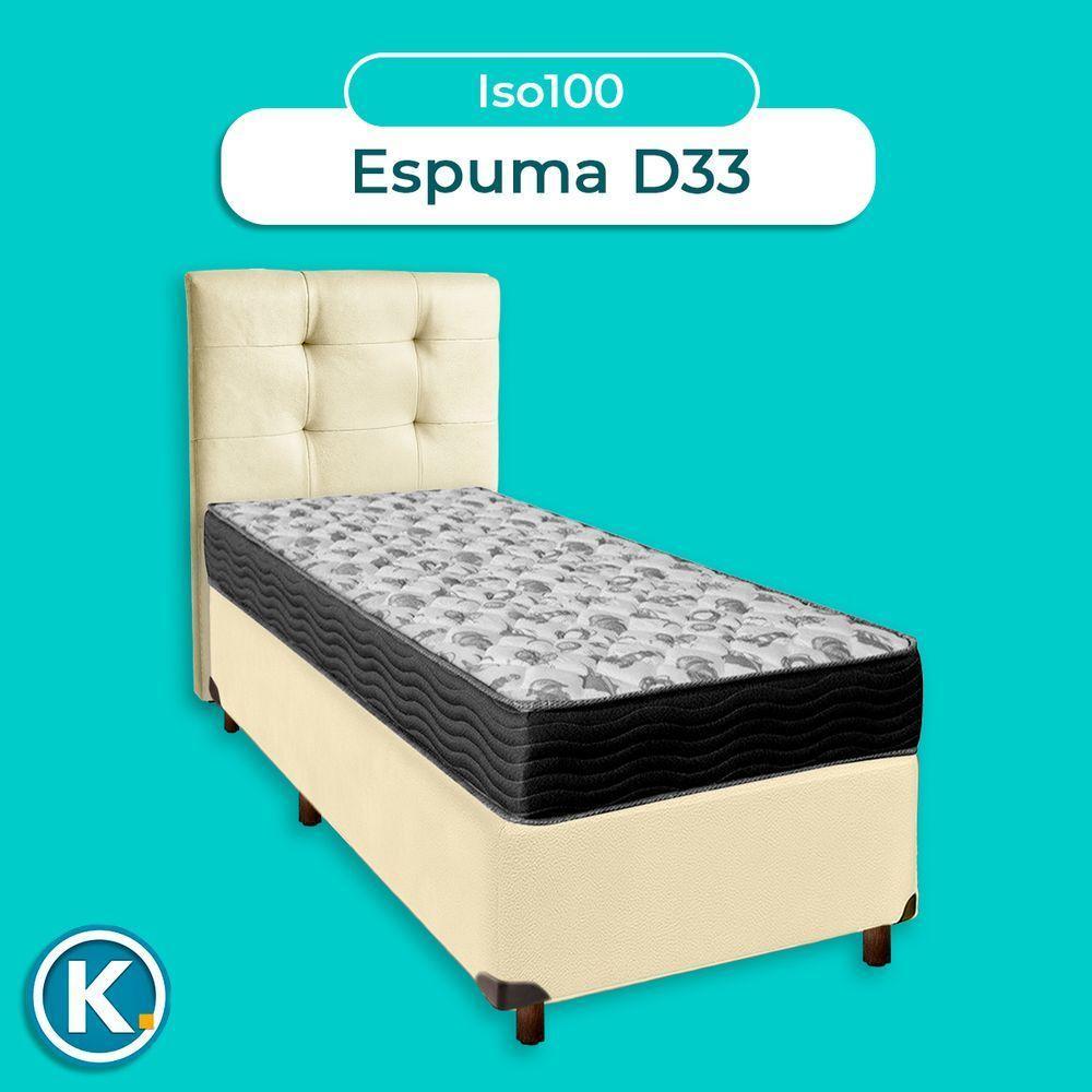 Kit Cabeceira + Cama Box + Colchão Solteiro D33 Iso100 Ortobom - 4