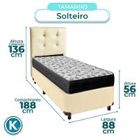 Kit Cabeceira + Cama Box + Colchão Solteiro D33 Iso100 Ortobom - 3
