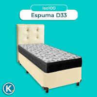 Kit Cabeceira + Cama Box + Colchão Solteiro D33 Iso100 Ortobom
