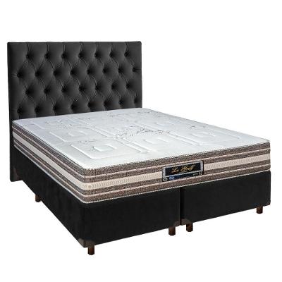 Conjunto Cama Box Blindado Casal + Colchão Molas Ensacadas Legriff Sankonfort + Cabeceira