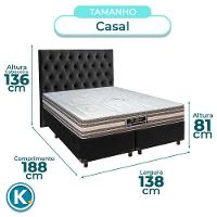 Conjunto Cama Box Blindado Casal + Colchão Molas Ensacadas Legriff Sankonfort + Cabeceira - 3