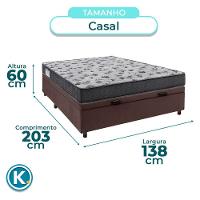 Conjunto Cama Box Bau Blindado Casal + Colchão D33 Iso100 Ortobom - 3