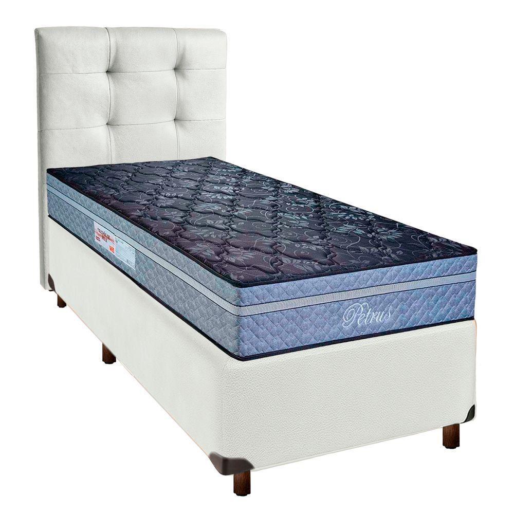 Kit Cabeceira + Cama Box + Colchão Solteiro Molas Ensacadas Petrus Paropas - 1