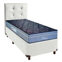 Kit Cabeceira + Cama Box + Colchão Solteiro Molas Ensacadas Petrus Paropas - 1