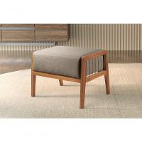 Puff Banqueta Gael Luxo Madeira Maciça Castellar Móbile Linho Cinza Linho Cinza - 10