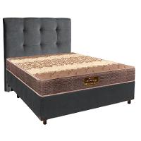 Conjunto Cama Box Cinza Casal + Colchão D26 Ortophedic Sankonfort + Cabeceira - 1