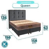 Kit Cabeceira + Cama Box + Colchão Queen D26 Ortophedic Sankonfort - 3