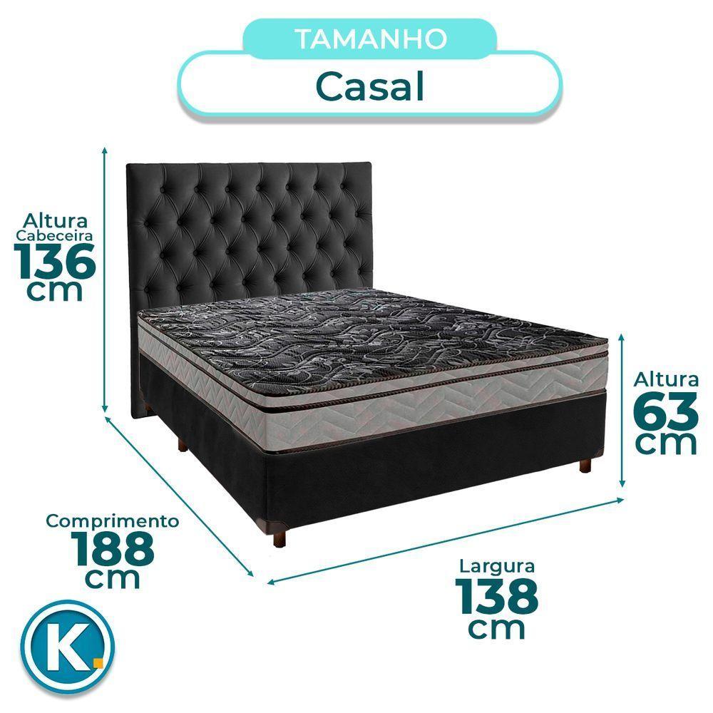 Kit Cama Box + Cabeceira + Colchão Casal D28 - Conforto - Paropas - 3