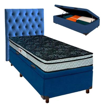 Kit Cama Box Bau + Cabeceira + Colchão Solteiro D28 - Conforto - Paropas