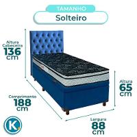 Kit Cama Box Bau + Cabeceira + Colchão Solteiro D28 - Conforto - Paropas - 3