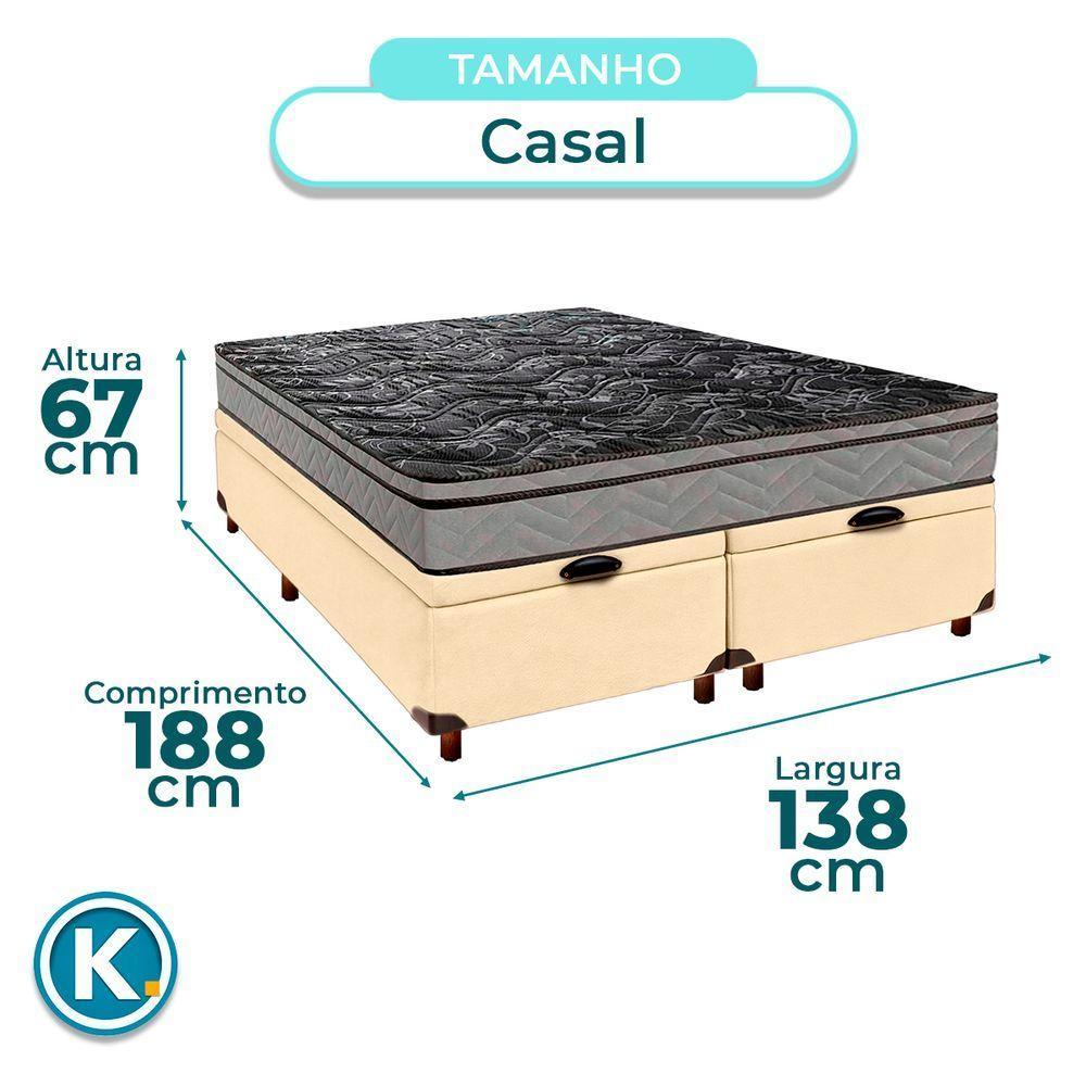 Cama + Bau Blindado E Colchão D28 Casal - Conforto Paropas - 3