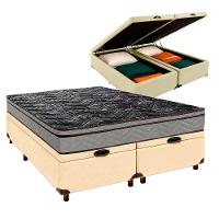 Cama + Bau Blindado E Colchão D28 Casal - Conforto Paropas - 1