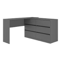 Escrivaninha Em L 120cm Com 6 Gavetas Flex Multimóveis Mp6030 Grafite - 8