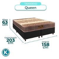 Cama + Box Preto E Colchão D26 Queen - Ortophedic Sankonfort - 3
