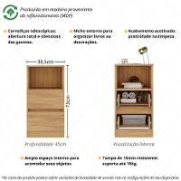 Mesa De Cabeceira 38,5cm Com 2 Gavetas Multimóveis Mp4395 Madeirado - 2